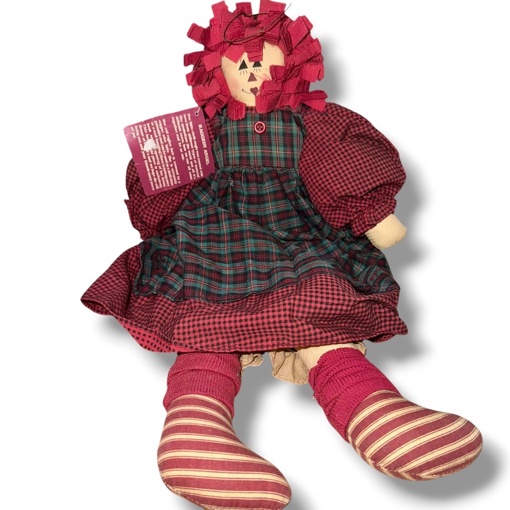 Vintage House of Lloyd primitive Raggedy Ann Angel rag doll